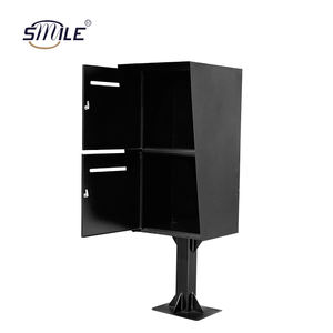 Boîte <span class=keywords><strong>aux</strong></span> <span class=keywords><strong>lettres</strong></span> en métal antirouille à <span class=keywords><strong>2</strong></span> <span class=keywords><strong>portes</strong></span> CHNSMLIE, grande capacité pour colis et <span class=keywords><strong>lettres</strong></span>, durable, antivol, étanche, pour service postal et appartement - Product Image 4