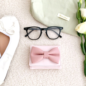 Porte-monnaie court <span class=keywords><strong>en</strong></span> cuir PU exquis et charmant avec nœud, grande capacité, durable, porte-cartes pour femmes pour un usage quotidien - Product Image 6