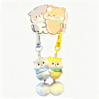 Adorable Llavero Magnético de Resina con Diseño de Animal de Dibujos Animados, Colgante para Bolsos de Pareja, Decoración para Mochilas y Carteras, Regalo al por Mayor