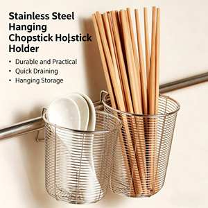 Soporte de Acero Inoxidable para Utensilios de Cocina Montado en la Pared: Porta Palillos, Escurridor de Palillos y Porta Cucharas - Product Image 5