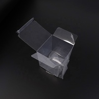 Boîte pliante transparente en plastique PET carrée de 2,7 pouces pour dessert, macaron, biscuit, chocolat, emballage cadeau