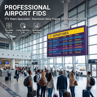 Système d'affichage FIDS, terminal LCD personnalisé OEM avec CMS de signalisation numérique pour la signalisation directionnelle dans les aéroports, les métros et les hubs de transit