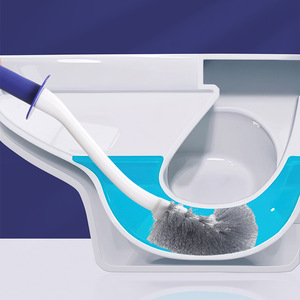 Toilet <b>Brush</b> Wall Mounted <b>Round</b> Durable Antimicrobial For Bathroom Cleaning - Product Image 4