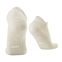 Chaussettes de Pilates en coton premium à double grip, antidérapantes et rembourrées, avec soutien de la voûte plantaire et languette à la cheville, pour Barre, Lagree, Yoga et Pilates