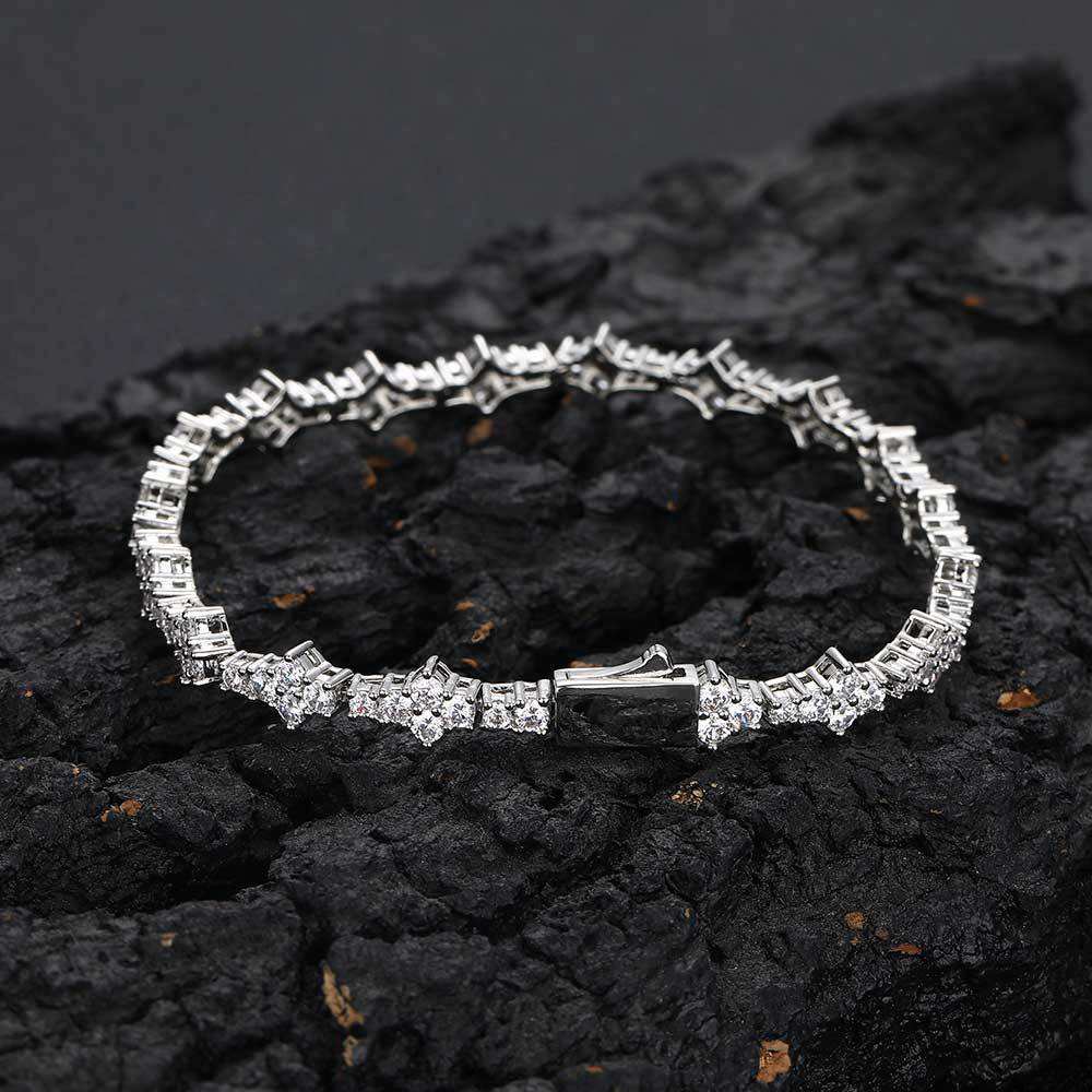 White gold (width 6.5mm) - bracelet 7 inches (length 17.78cm)
