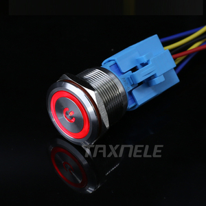 Nút Ấn Hình Khuyên Bằng Kim Loại 22Mm Công Tắc Đèn LED Chiếu Sáng 12V 24V 220V Chốt Tạm Thời Công Tắc Đèn Tín Hiệu Xe Hơi - Product Image 4