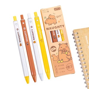 Sevimli karikatür Capybara büyük 0.5mm plastik nötr öğrenci yazma aracı yapılmış öğrenciler için çabuk kuruyan jel kalem - Product Image 5