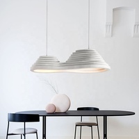 Lustre de restaurant nordique nouveau Wabi-Sabi design minimaliste bar plâtre de gypse led lustre suspension