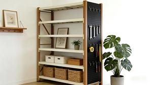 Étagère de rangement Depotfit à 5 niveaux en métal, anti-corrosion, protégée ESD, avec revêtement poudré, pour vis, petits pots, plantes - Entrepôt 4 - Product Image 5