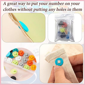 IDEA DE REGALO: Clips Personalizados para Número de Maratón, Hebillas Antideslizantes, Fijaciones de Plástico con Orificios Cruzados para Ropa - Product Image 5