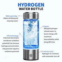 Bouteille Générateur d'Eau Riche en Hydrogène 420ml avec Filtre en Titane de Qualité, Portable et Antioxydante