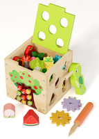 Happy Jack jouet éducatif jouets de tri de forme en bois avec jeu de récolte de carottes