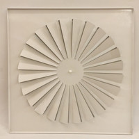 Grille d'aération carrée fixe en spirale pour la climatisation, diffuseur d'air pour bâtiment, vente en gros