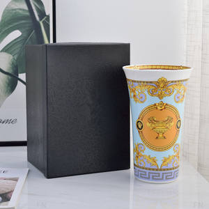 Jarrón de Cerámica Decorativo de Lujo Europeo, Decoración Retro para Arreglos Florales Grandes, Jarrón de Porcelana - Product Image 5