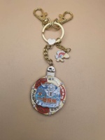 Porte-clés personnalisé vintage en métal et zinc, motif dessin animé en forme de dés, poisson CKoi, idées cadeaux pour activités d'entreprise