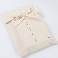 Logo personnalisé impression enveloppe coton toile vêtements oreiller pochette sac avec arc enveloppe poussière pochette