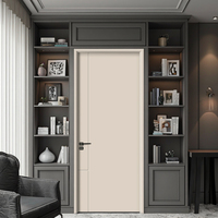Certifié CE Portes intérieures prémontées Style chaud Noyau solide PVC Chambre Porte Cadres laminés Prix concurrentiel pour Villa Appartement