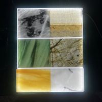 Panneau LED acrylique sans cadre à éclairage latéral personnalisé pour dosseret de comptoir en pierre, mur à vin, panneau lumineux en marbre rétroéclairé
