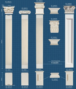 Gemei GT-5001 Fabricant OEM/ODM Colonne romaine 3D en PU facile à installer pour la décoration murale d'églises et de mariages, échantillon disponible - Product Image 6