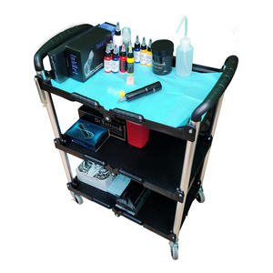 Stazione di Lavoro Professionale Premium per Tatuaggi, Sedia per Tatuaggi con Poggiabraccia, Carrello Modello Tank Storm con Cinque Cassetti - Product Image 3