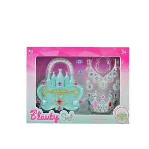 Pretend play fashion girls beauty jewelry plastic princess toy set