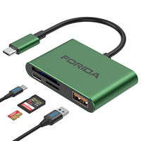 Concentradores USB 4 en 1 2026 con Lector de Tarjetas de Memoria, Adaptador USB OTG y Lector de Tarjetas SD para iPhone/iPad