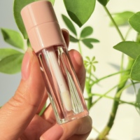 Tubes de gloss à lèvres en gros, emballage personnalisé de tubes d'huile à lèvres avec pinceau, tubes de gloss à lèvres vides ronds de 3 ml