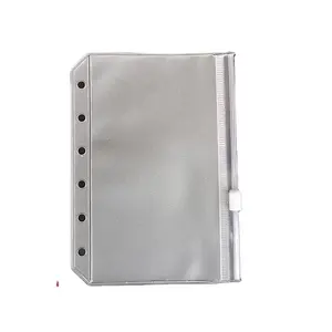 Chất lượng cao A5 A6 A5 không thấm nước PVC Pouch tài liệu nộp hồ sơ lá lỏng Túi Túi 6 lỗ Chất kết dính dây kéo thư mục