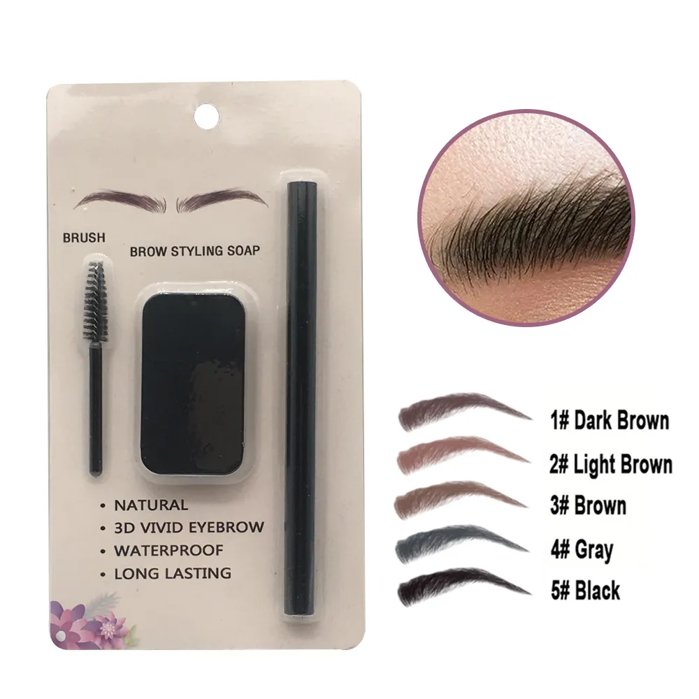 Eyebrow Wax Soap Tinted Brown Color Brow Soap Gel Eyebrow Pencil Soap Eyebrow Kit