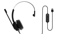 Casque filaire avec micro à perche pour centre d'appels, service client, microphone à réduction de bruit, contrôle du volume réglable