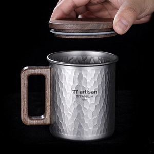 Titanium Craftsman – Récipient de stockage en titane pur, silencieux, portable, design vintage, pour usage extérieur et domestique, pour eau, thé et café - Product Image 3