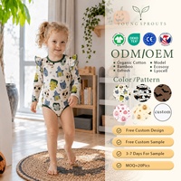 Body de Algodón Orgánico y Bambú para Niñas Pequeñas con Cierre de Broches y Volantes, Estampado de Dibujos Animados de Halloween, Ropa de Dormir para Fiestas, Venta al por Mayor