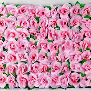Flower Wall Panel Hot Sales White Pink Artificial Rose Flower Wall Panel 60*40 Cm For Wedding Wall Decoration