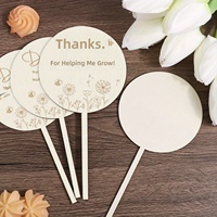 Étiquettes en bois inscriptibles pour plantes, marqueurs de fleurs, supports vierges pour gravure laser DIY, piquets de jardin, étiquettes en bois suspendues pour l'artisanat