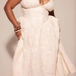 Vestido Plisado de Verano con Cuello en V, Elegante y de Alta Calidad, Vestido sin Mangas para Mujer - Product Image 5