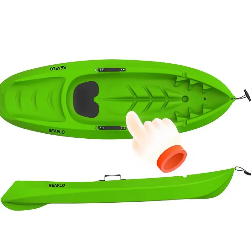 SEAFLO small single HDPE beginner children cheap Plastic Kayak Boat watersport kayak For Kids With paddle life jacket optional