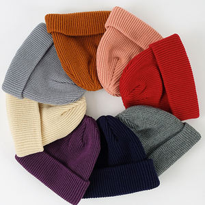 SH-1045 Unisex de doble capa para invierno, gorro de pescador de esquí, gorro acanalado cálido, diseño Retro Sin borde, camuflaje para pescadores Dockers - Product Image 3