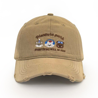 Casquette de baseball unisexe en coton, style streetwear, effet vieilli, broderie 3D, 6 panneaux, pour le sport et la mode