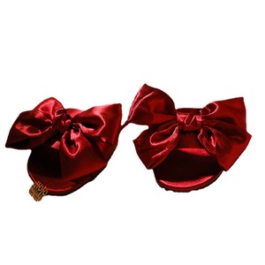 Zapatillas de satén rojas con lazo para damas de honor, a juego con el albornoz de mujer, tallas 36, 37, 38, 39, 40, 41 - Product Image 5