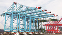 Grue de quai électrique de type STS 100T avec moteur, hauteur de levage de 50 m, certifiée CE pour l'expédition internationale