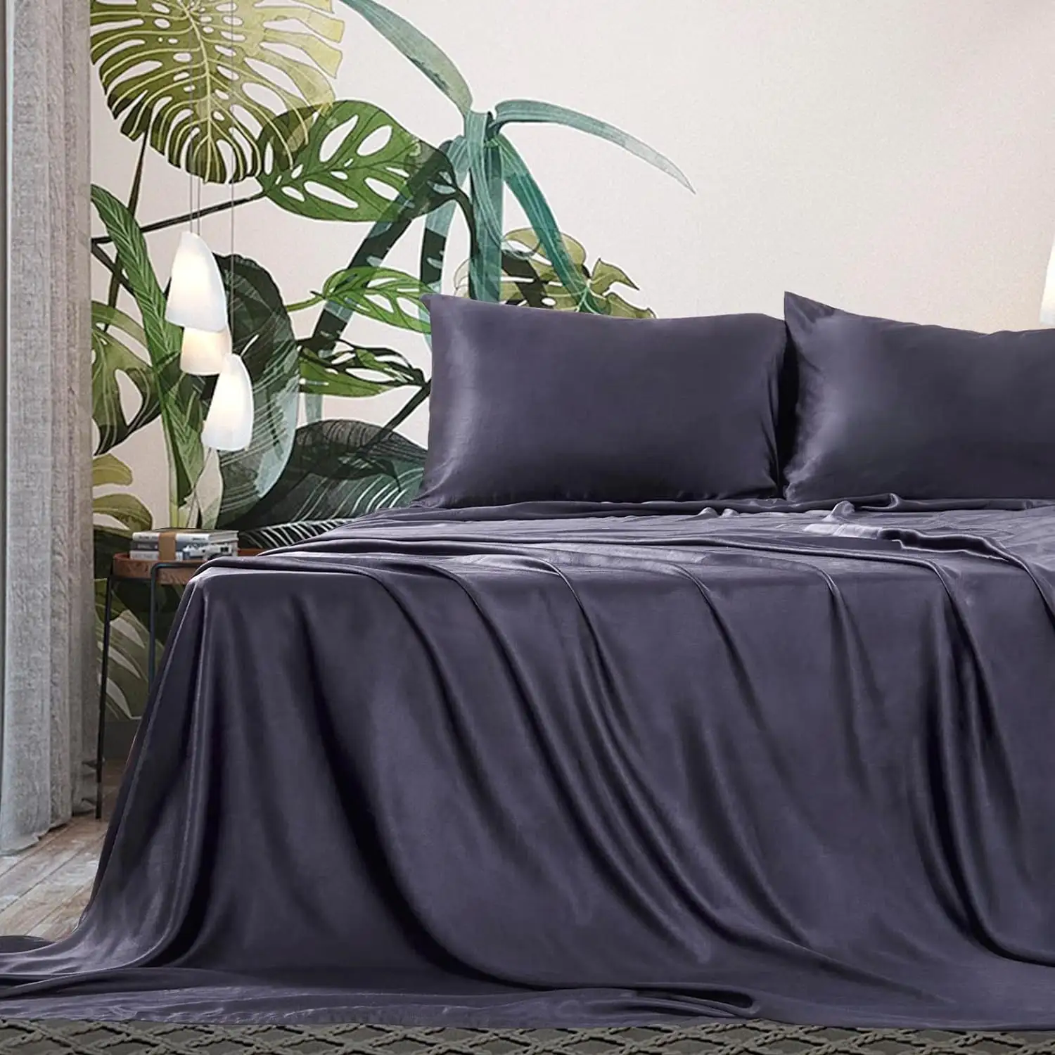Luxury Bed Sheet Pure Tencel 100% King Size Bedsheet Bedding Set Lyocell Bed Sheets Bed Linen Deep Pockets