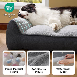 Tapis de lit orthopédique antidérapant pour chien chat Lits pour chien en mousse à mémoire de forme Lit pour chien personnalisé en mousse à mémoire de forme Couverture lavable et imperméable - Product Image 4