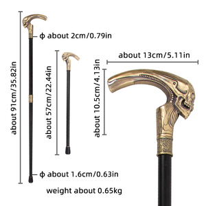 Offres Spéciales Antique classique <span class=keywords><strong>canne</strong></span> couleur Bronze <span class=keywords><strong>canne</strong></span> luxe alliage béquille baguette personnes âgées béquille - Product Image 2