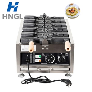 Machine à gaufres électriques Taiyaki en forme de poisson à bouche ouverte, modèle 5 Fish <span class=keywords><strong>Campbon</strong></span>, pour la vente en gros de snacks commerciaux – Offre spéciale - Product Image 2