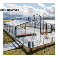 Tente de réception de mariage Atrium Miluxe Pro, cadre en aluminium incurvé, imperméable, pour événements en plein air avec couverture en PVC transparent
