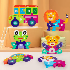 Puzzle 3D <span class=keywords><strong>in</strong></span> <span class=keywords><strong>Legno</strong></span> a Forma di Cubo, Giocattoli Educativi per lo Sviluppo Precoce dei Bambini, <span class=keywords><strong>Giochi</strong></span> Puzzle per Bambini - Product Image 3