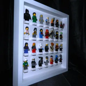 Lego Display Case Figur Terbaik Figur Mini Kaca Kabinet Kaca Wadah Penyimpanan Kotak Bingkai Figur