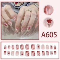 Vente en gros de faux ongles en acrylique de luxe, design tendance, à coller, manucure, ongles artificiels, pointes d'ongles détachables
