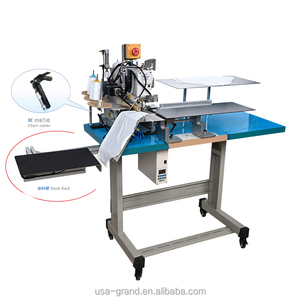 Machine à coudre semi-automatique à point de recouvrement pour l'ourlet des t-shirts GRAND |   Moteur industriel haute vitesse pour vêtements, modèle simple, neuf - Product Image 1