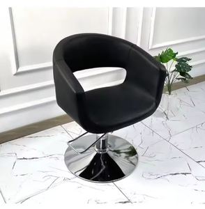 Silla de Barbero Americana Portátil Negra de Alta Calidad con Base Redonda para Salón de Belleza - Product Image 1